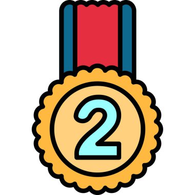 Madalya ikon vektör illüstrasyonu