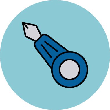 Tornavida. Web simgesi basit illüstrasyon