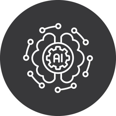 AI simge vektör çizim