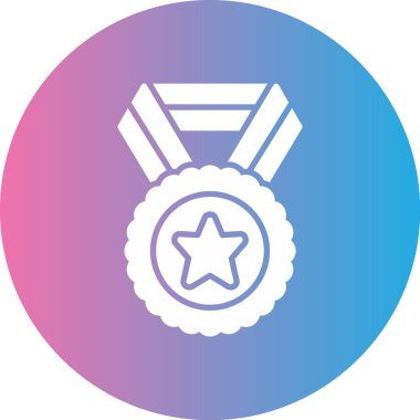 Madalya vektör simgesi modern basit vektör çizimi beyaz arkaplanda izole edildi