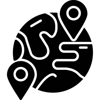 harita pin simgesi, vektör illüstrasyonu