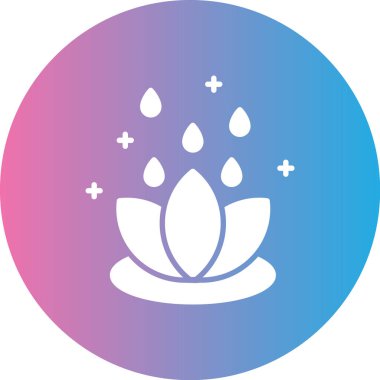 lotus. Web simgesi basit illüstrasyon