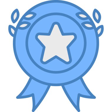 Madalya simgesi, vektör illüstrasyonu