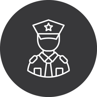 Polis rozeti simgesi, basit stil