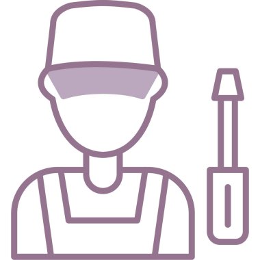 Hemşire hanım. Web simgesi basit illüstrasyon