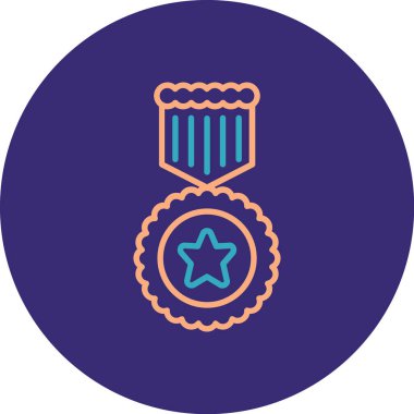 Madalya. Web simgesi basit illüstrasyon