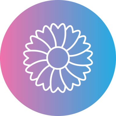 Çiçek. Web simgesi basit illüstrasyon