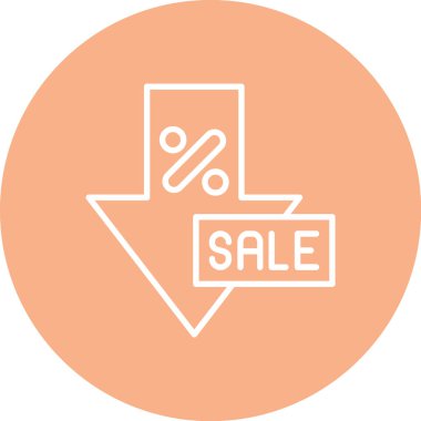 Satış simgesinin vektör illüstrasyonu