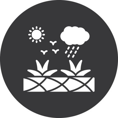 Modern çiftlik simgesinin vektör illüstrasyonu