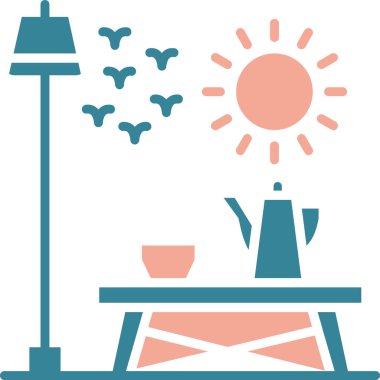 Kafe simgesinin vektör illüstrasyonu