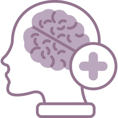 Beyin. Web simgesi basit illüstrasyon