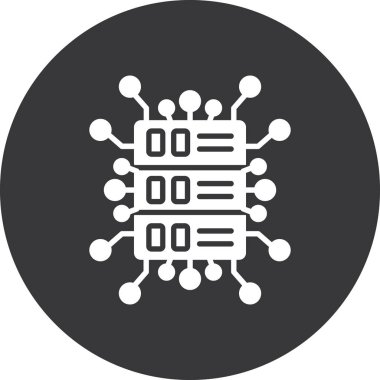 Bir çipin vektör illüstrasyonu