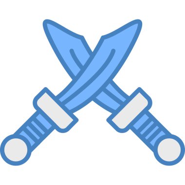 Kılıç. Web simgesi basit illüstrasyon