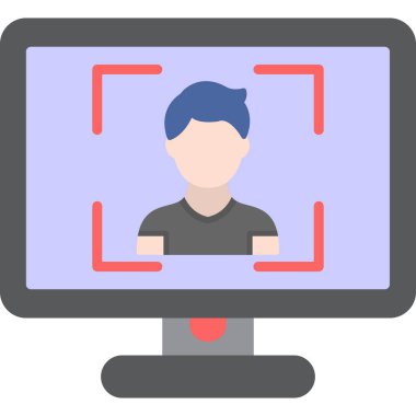 video konferans simge vektör çizim