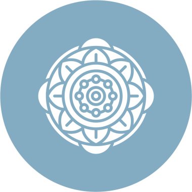 güzel oryantal süsleme vektör simgesi