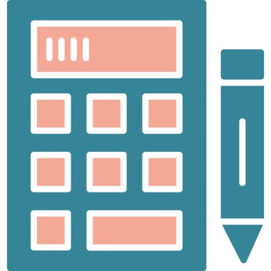 Hesap makinesi. Web simgesi basit illüstrasyon