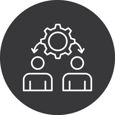 Takım çalışmasının vektör çizimi, modern simge