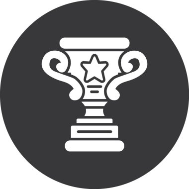 Moda tarzında izole edilmiş kupa simgesi