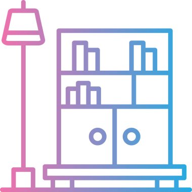 Mobilya. Web simgesi basit illüstrasyon