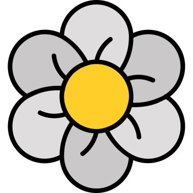 çiçek çiçek simgesi ana hatlarıyla