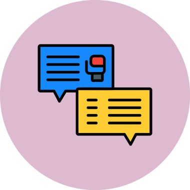 Sohbet simgesi vektör illüstrasyonu