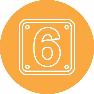 6 numaralı simge, vektör illüstrasyon tasarımı