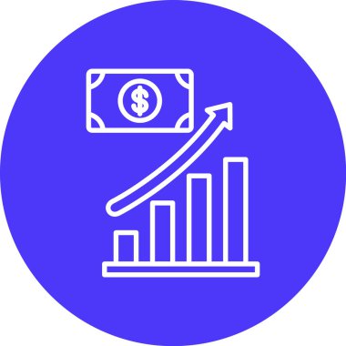 Para için. Web simgesi basit illüstrasyon