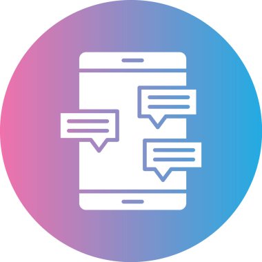 Sohbet simgesinin vektör illüstrasyonu