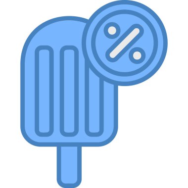 Dondurma. Web simgesi vektör illüstrasyonu