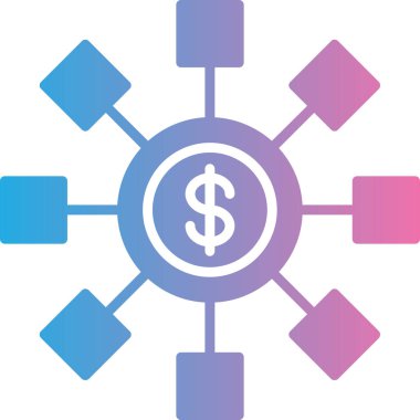 Dolar vektör simgesi modern basit vektör çizimi