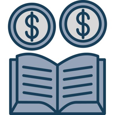 iş ve finans renkli vektör simgesi.