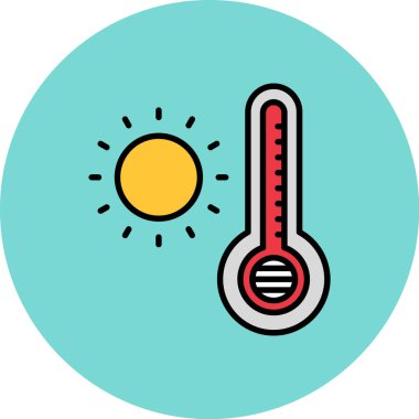 Modern bir termometre simgesinin vektör çizimi