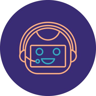 Robot simgesinin vektör illüstrasyonu