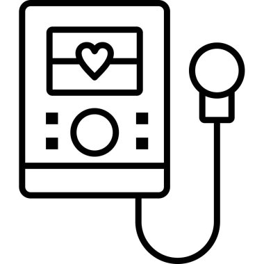 Aşk kalp ikonu. Web için aşk vektörü sembolünün özet çizimi