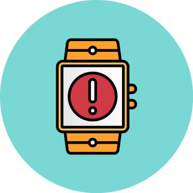 Alarm uyarısı simgesi tam taslak biçiminde