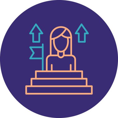 Bir kadın simgesinin vektör illüstrasyonu