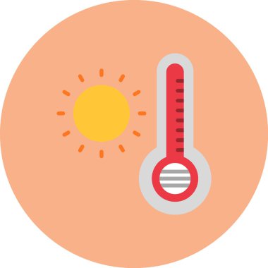 termometre simgesi, vektör illüstrasyonu