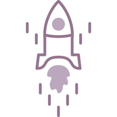 roket ikonu vektör illüstrasyonu