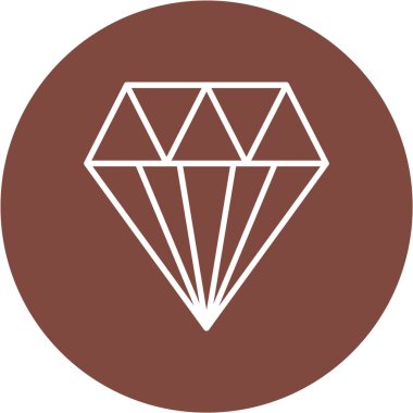 Elmas. Web simgesi basit illüstrasyon