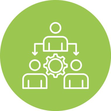 Takım çalışması. Web simgesi basit tasarım