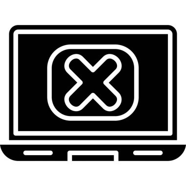 dizüstü bilgisayar simgesi, vektör illüstrasyonu