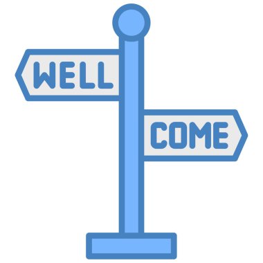 Bir işaretin vektör illüstrasyonu