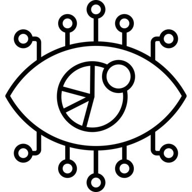 Göz görme simgesi ana hat biçiminde