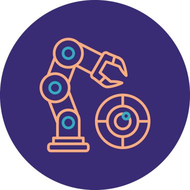 robot. Web simgesi basit illüstrasyon