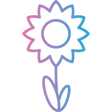 çiçek simgesi vektör illüstrasyonu