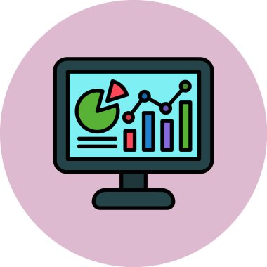 İş dünyasının vektör illüstrasyonu modern simge