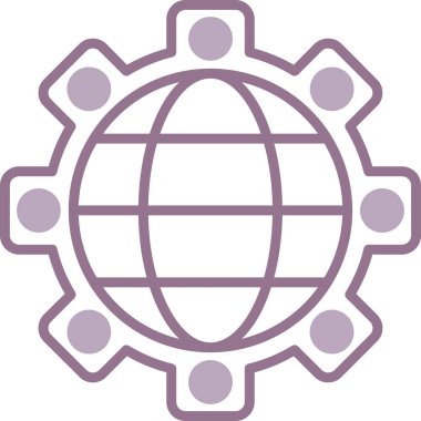 Küre. Web simgesi basit illüstrasyon