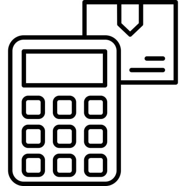 hesap makinesi simge, basit vektör çizim