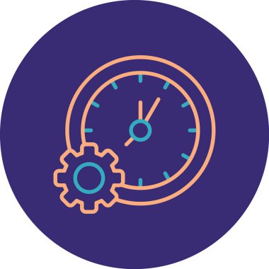 Saat simgesi, vektör illüstrasyonu