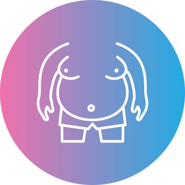 kadın vücut simgesi, ana hatlı vektör çizimi, düzenlenebilir felç